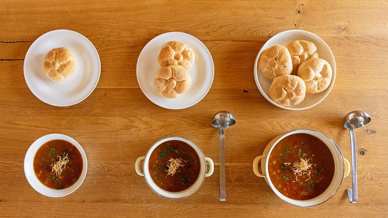 Gulasch Portionsgrößen S M L